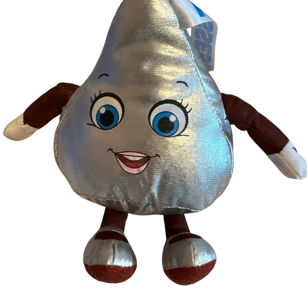 Hershey Kiss Smiling Silver Plush Toy